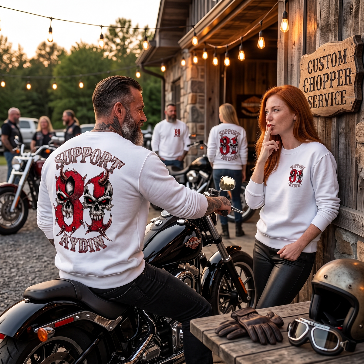 Infernal Twin Skulls Sweatshirt