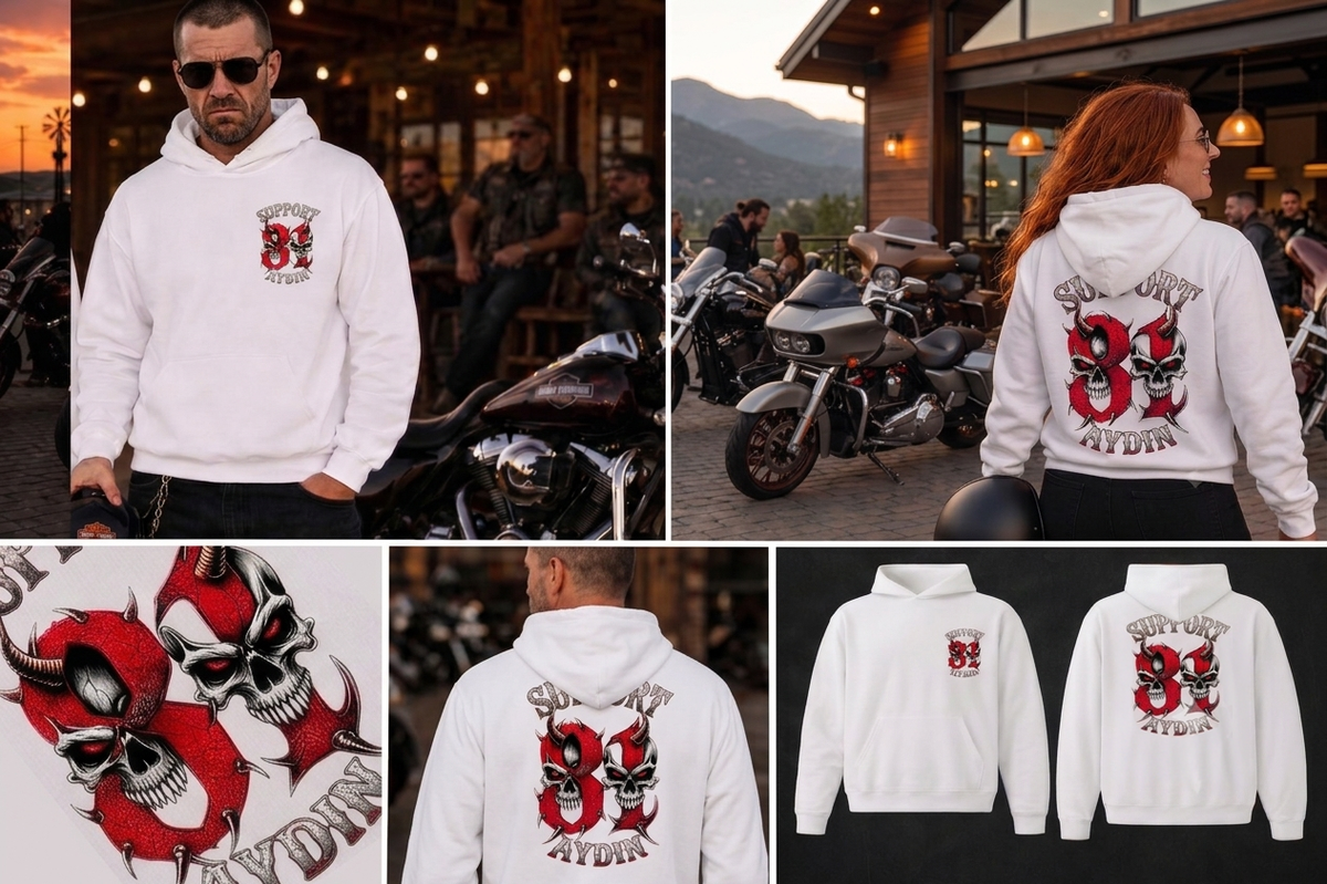 Infernal Twin Skulls Hoodie