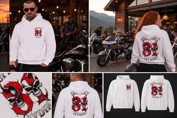 Infernal Twin Skulls Hoodie