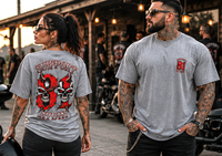Infernal Twin Skulls Oversize T-Shirt