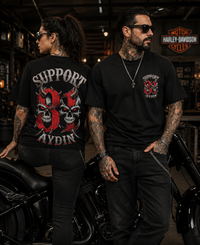 Infernal Twin Skulls Basic T-Shirt