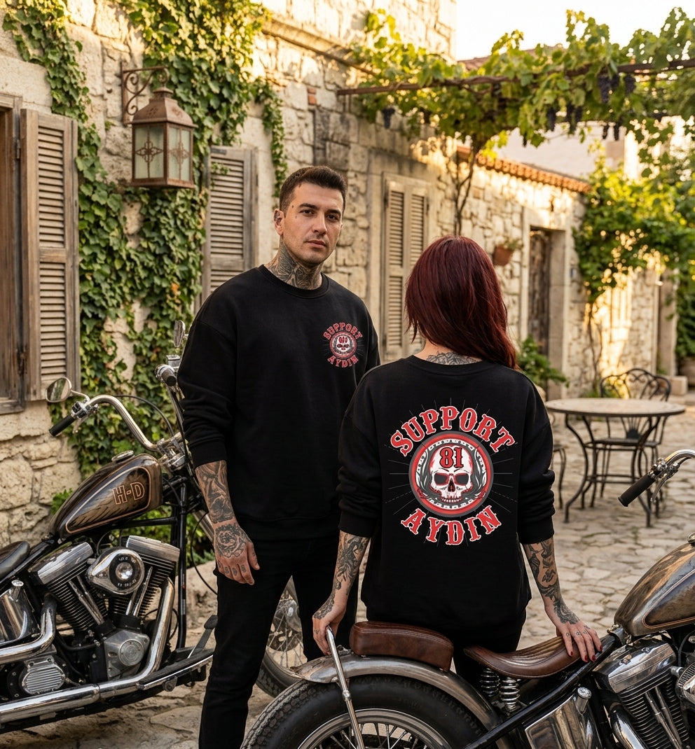 Neon Skull Siyah Sweatshirt