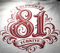 Retro Monogram Türkiye Beyaz Oversize T-Shirt