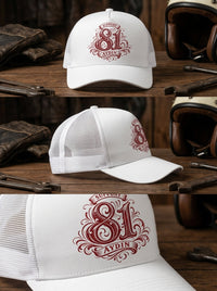 Retro Monogram Aydın Beyaz Şapka