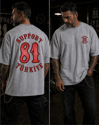 Support 81 Türkiye Oversize T-Shirt — Gri