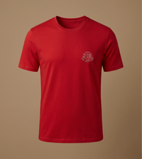 Retro Monogram Aydın Basic T-Shirt Kırmızı - ön