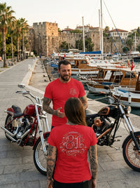 Retro Monogram Türkiye Basic T-Shirt Kırmızı - lifestyle 1