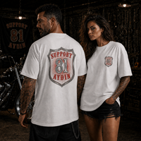 Support 81 Aydın Oversize T-Shirt Kalkan — Beyaz