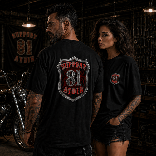Support 81 Aydın Oversize T-Shirt Kalkan — Siyah
