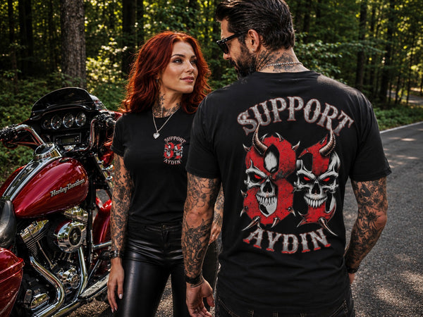 Infernal Twin Skulls Basic T-Shirt
