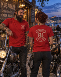 Crafted Legacy Basic T-Shirt Kırmızı - lifestyle 3