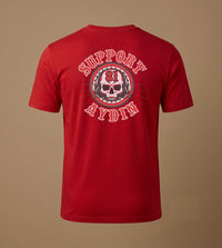 Neon Skull Basic T-Shirt Kırmızı - arka