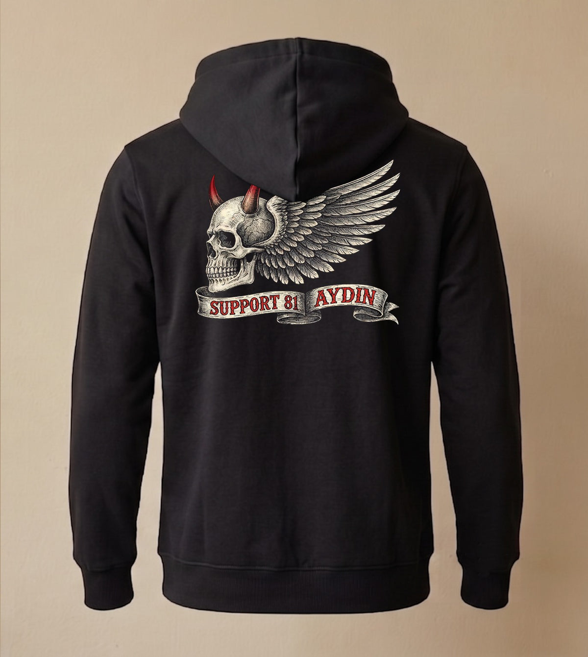 Flying Demon Siyah Hoodie