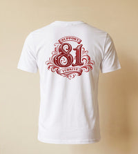 Retro Monogram Türkiye Beyaz Basic T-Shirt