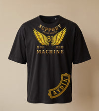 Midnight Gold Siyah Oversize T-Shirt