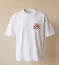 Retro Monogram Türkiye Beyaz Oversize T-Shirt