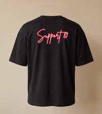 Redline Signature Siyah Oversize T-Shirt