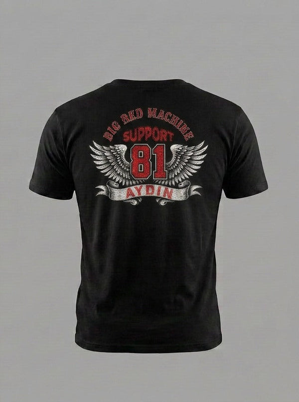 Iron Wings Siyah Basic T-Shirt