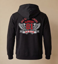 Iron Wings Siyah Hoodie