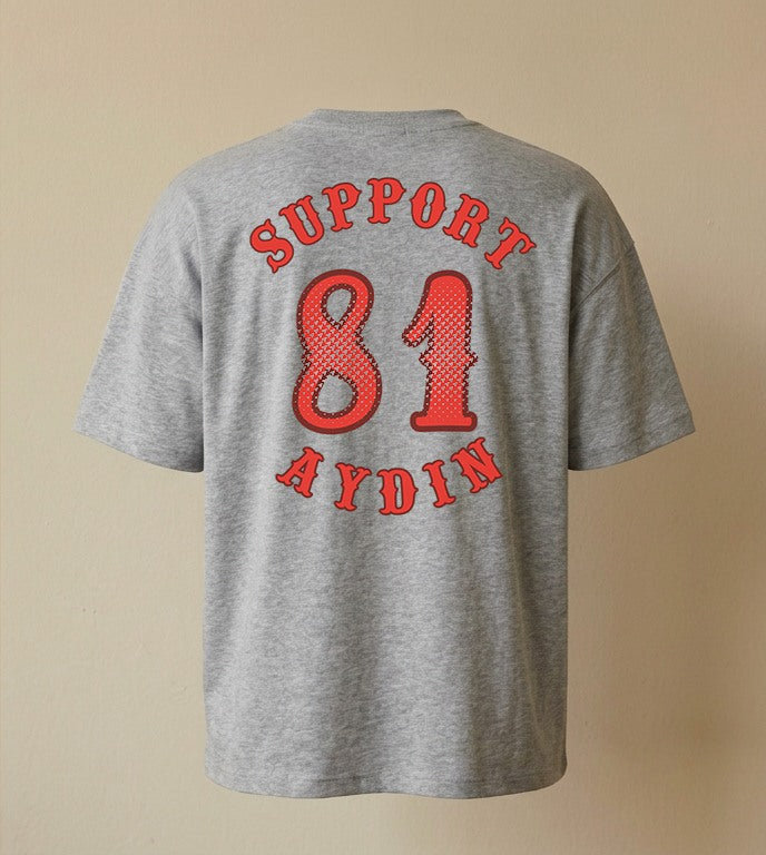 Old School Prestige Aydın Gri Oversize T-Shirt