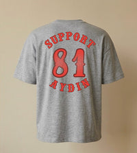 Old School Prestige Aydın Gri Oversize T-Shirt