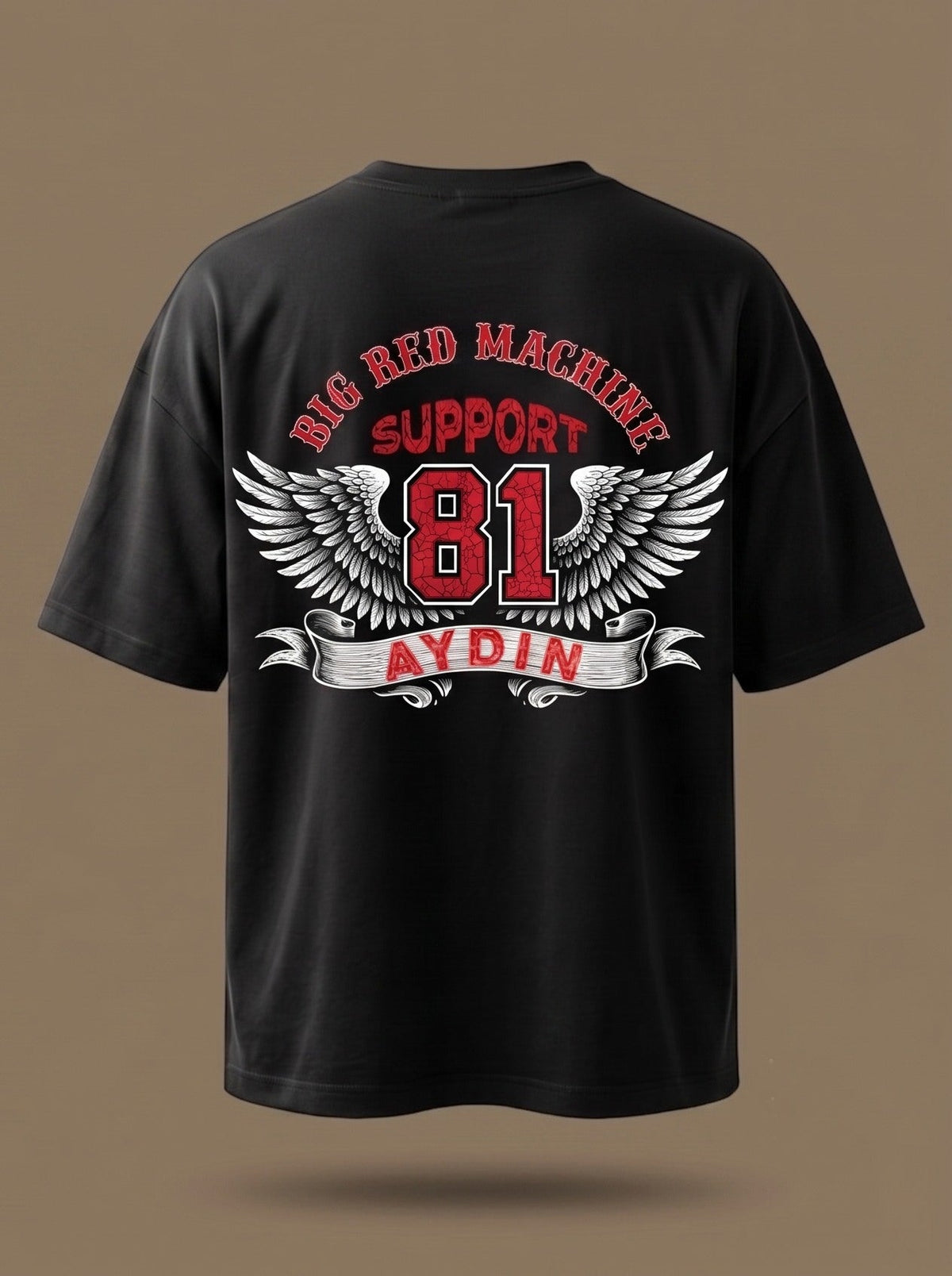 Iron Wings Siyah Oversize T-Shirt