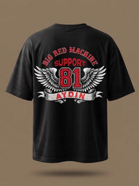 Iron Wings Siyah Oversize T-Shirt