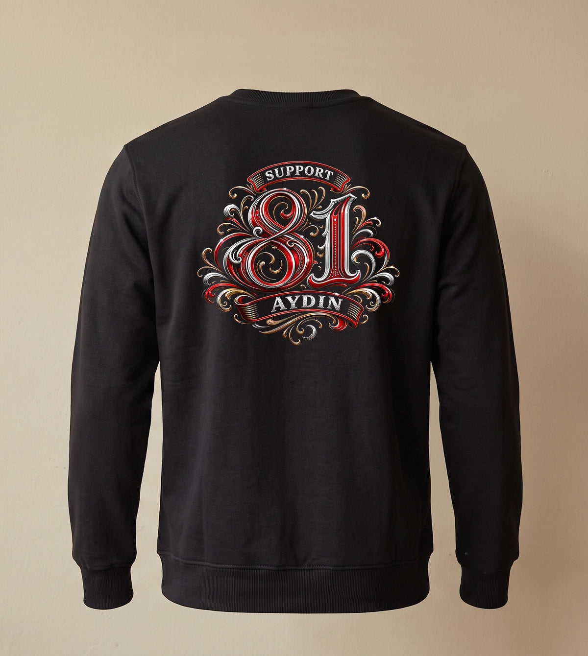 Retro Monogram Aydın Siyah Sweatshirt