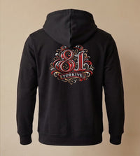 Retro Monogram Türkiye Siyah Hoodie