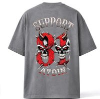 Infernal Twin Skulls Oversize T-Shirt
