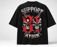 Infernal Twin Skulls Oversize T-Shirt