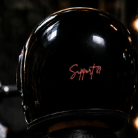 Redline Signature 3D UV Sticker — kask üzerinde